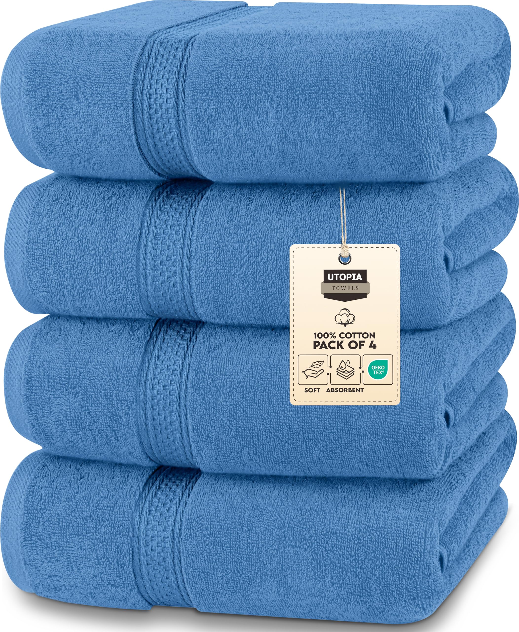 Amazon.com: Utopia Towels 4 Pack Premium Bath Towels Set, 27